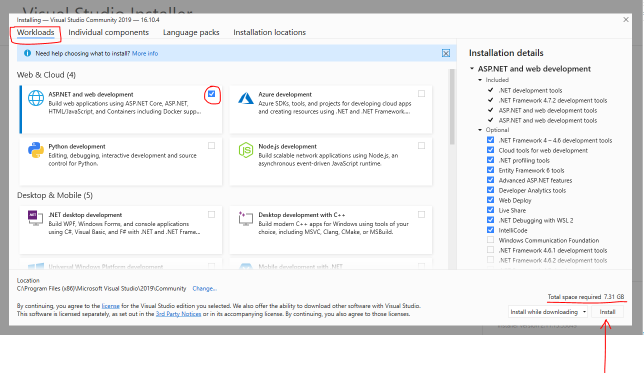 Download/Install Visual Studio 3