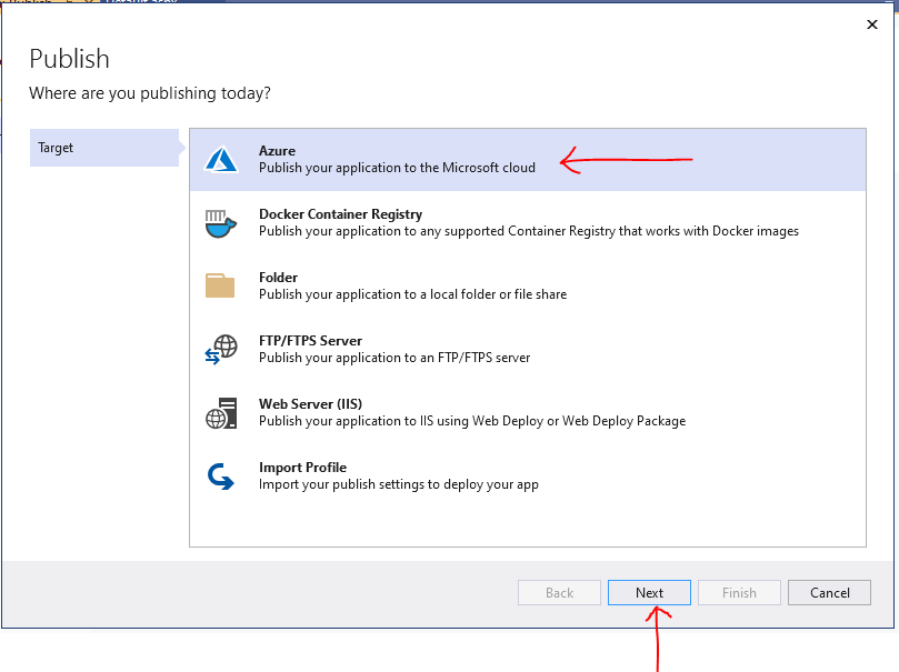 Publishing first Web Forms App 1-3