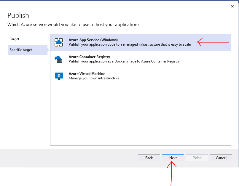 Publishing first Web Forms App 1-4