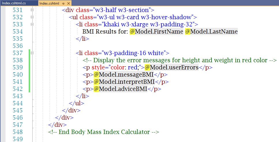Index.cshtml: Code 4