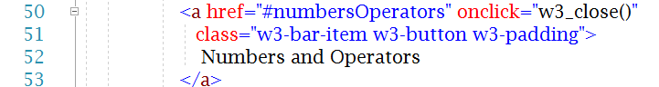 Include Numbers and Operators