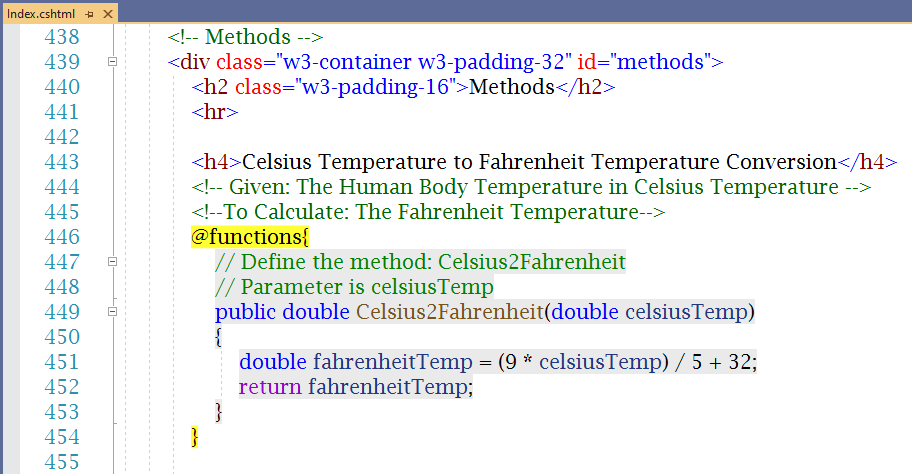 Methods Code 1