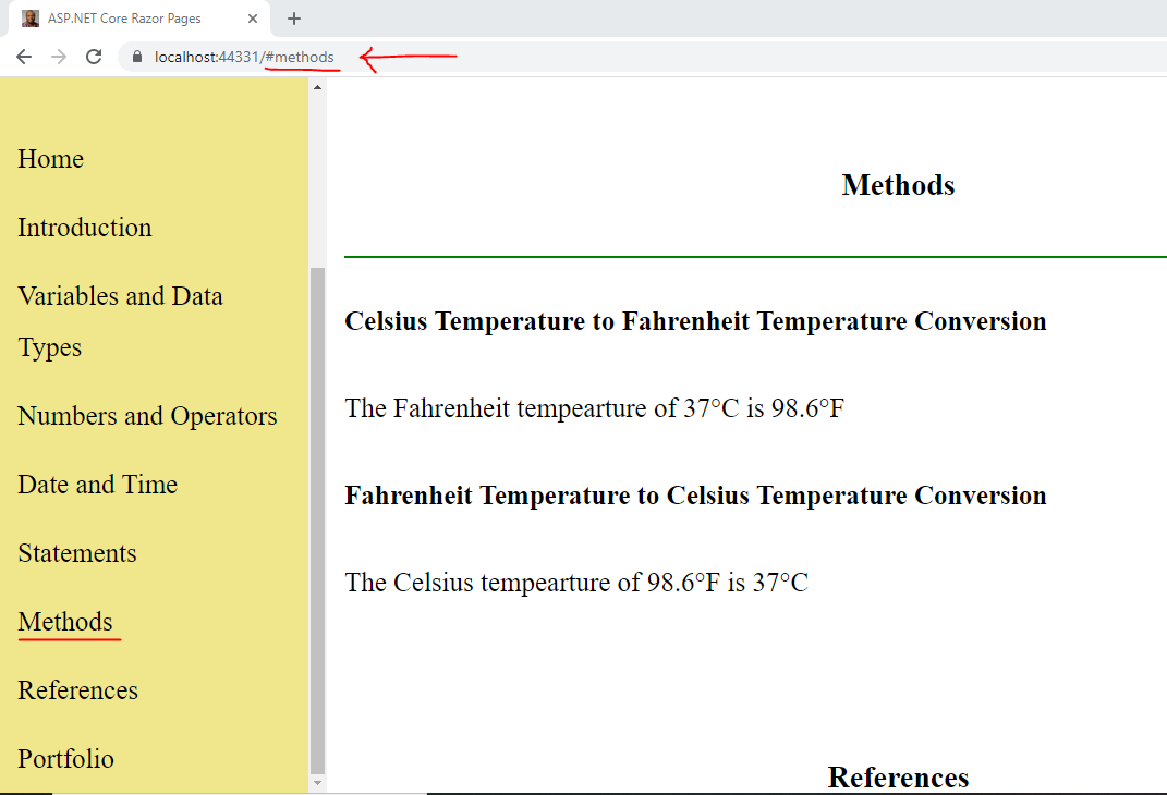 Methods Output