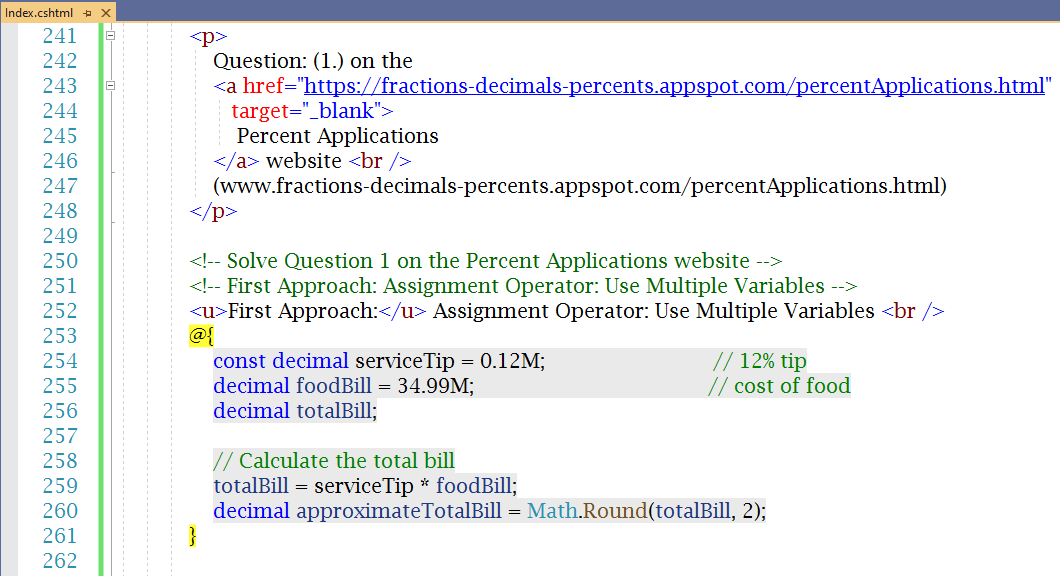 Numbers and Operators Code: Questions on Websites 3