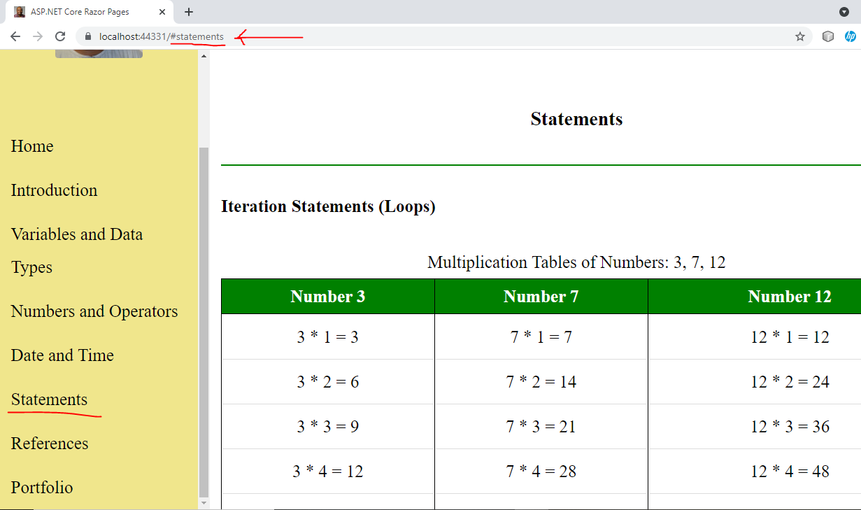 Statements Output 1