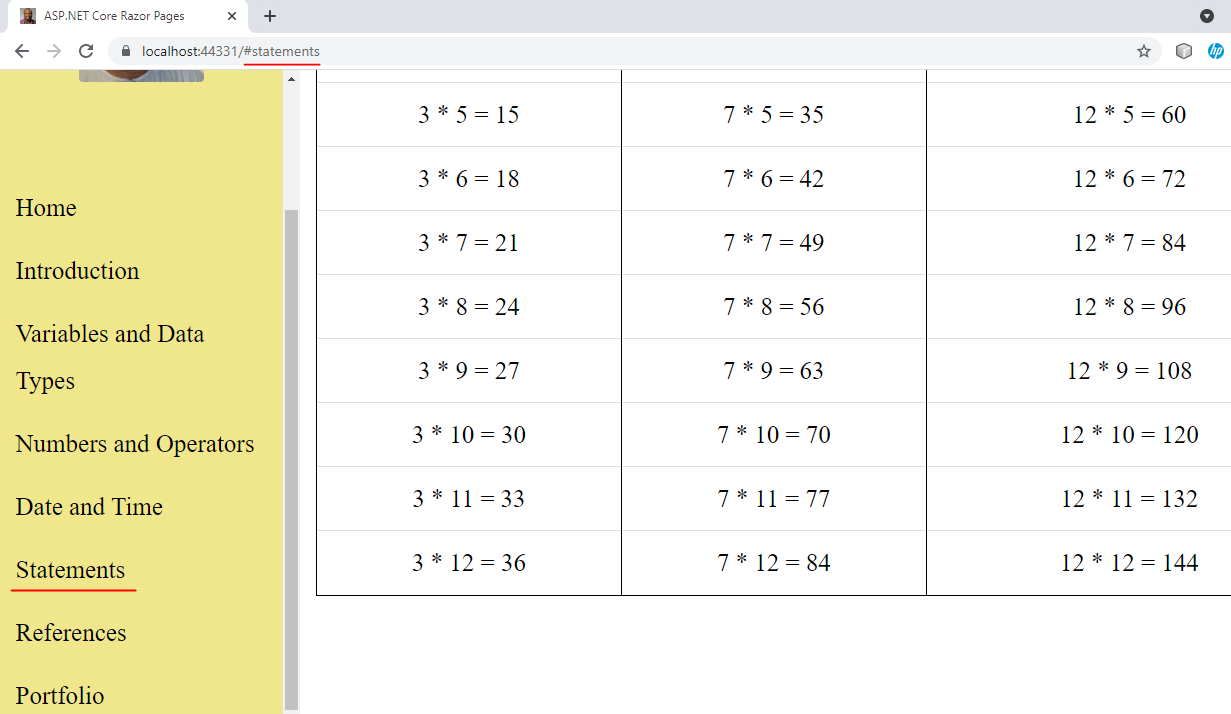 Statements Output 2