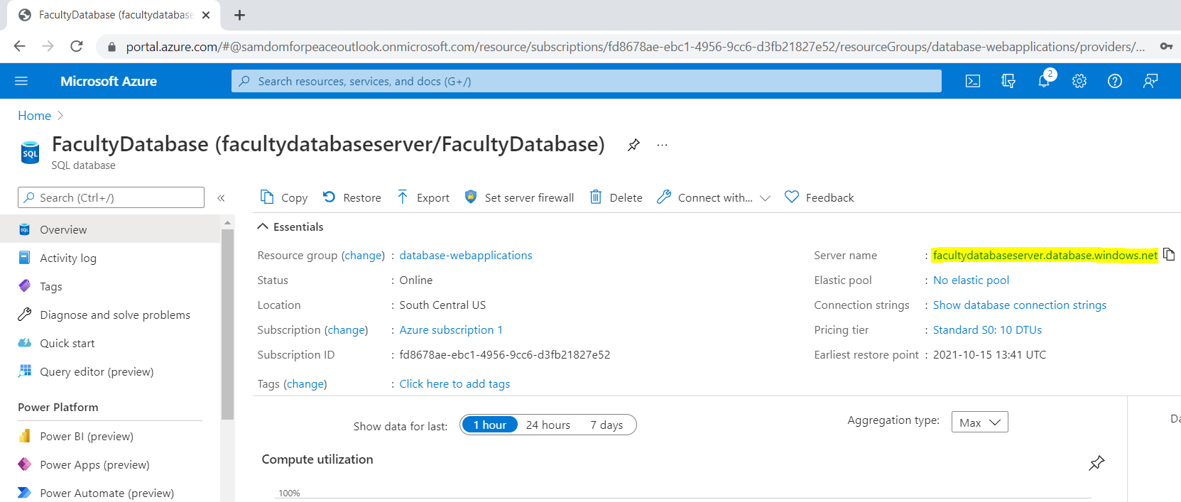 Connect SMSS and Azure 1