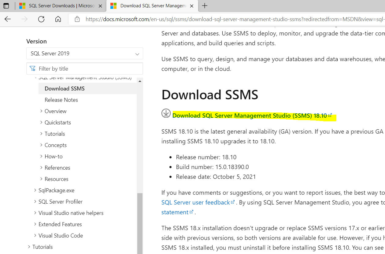 Download SSMS