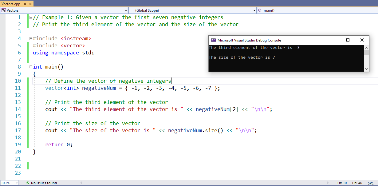 Vectors - Example 1