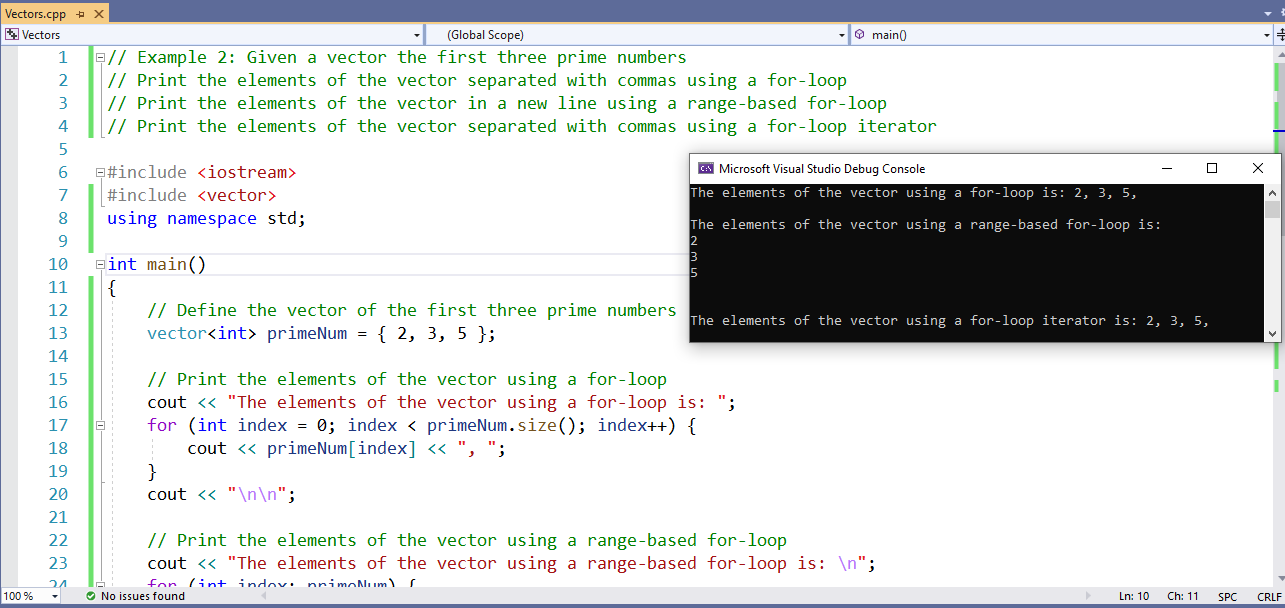 Vectors - Example 2-1