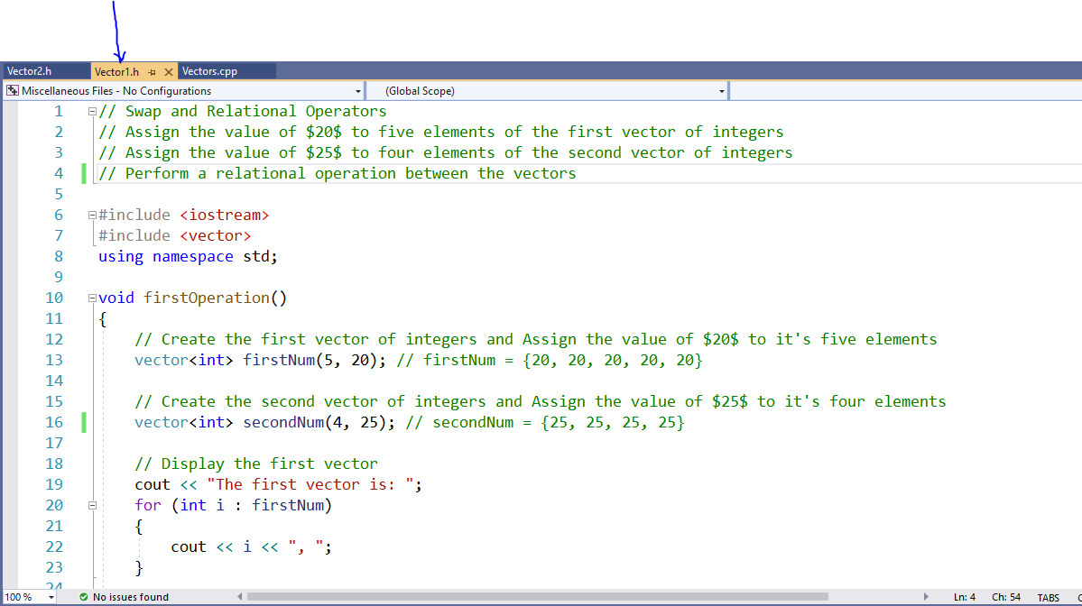 Vectors - Example 3-1-1