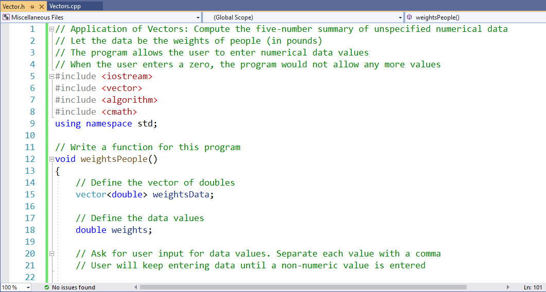 Vectors - Example 4-1-1