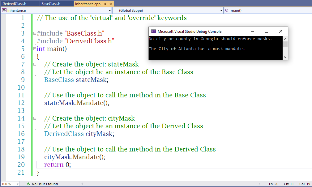 Virtual-Override keyword Example 1-3