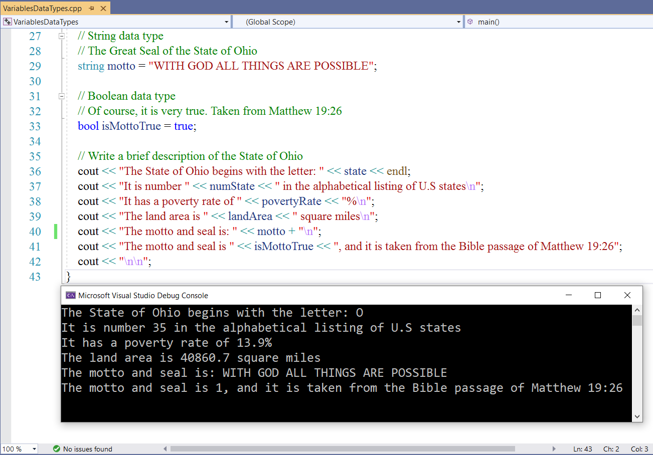 Variables, Data Types, Values 2