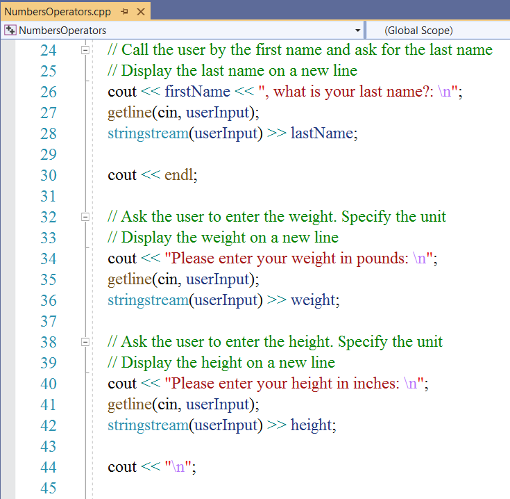 Input-Output Feature: BMI App 2