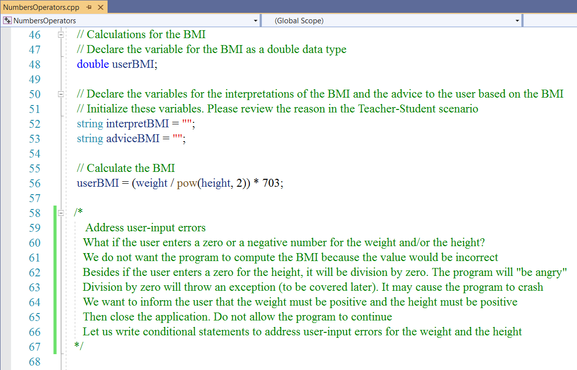 Input-Output Feature: BMI App 3