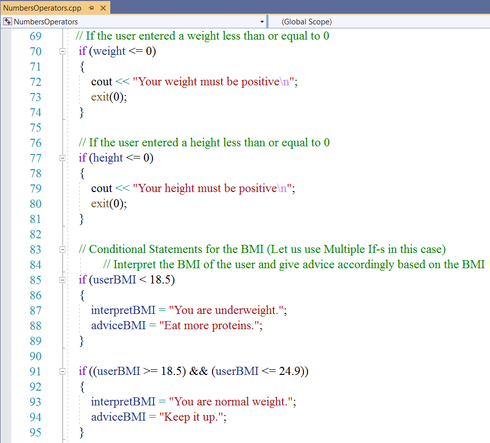 Input-Output Feature: BMI App 4