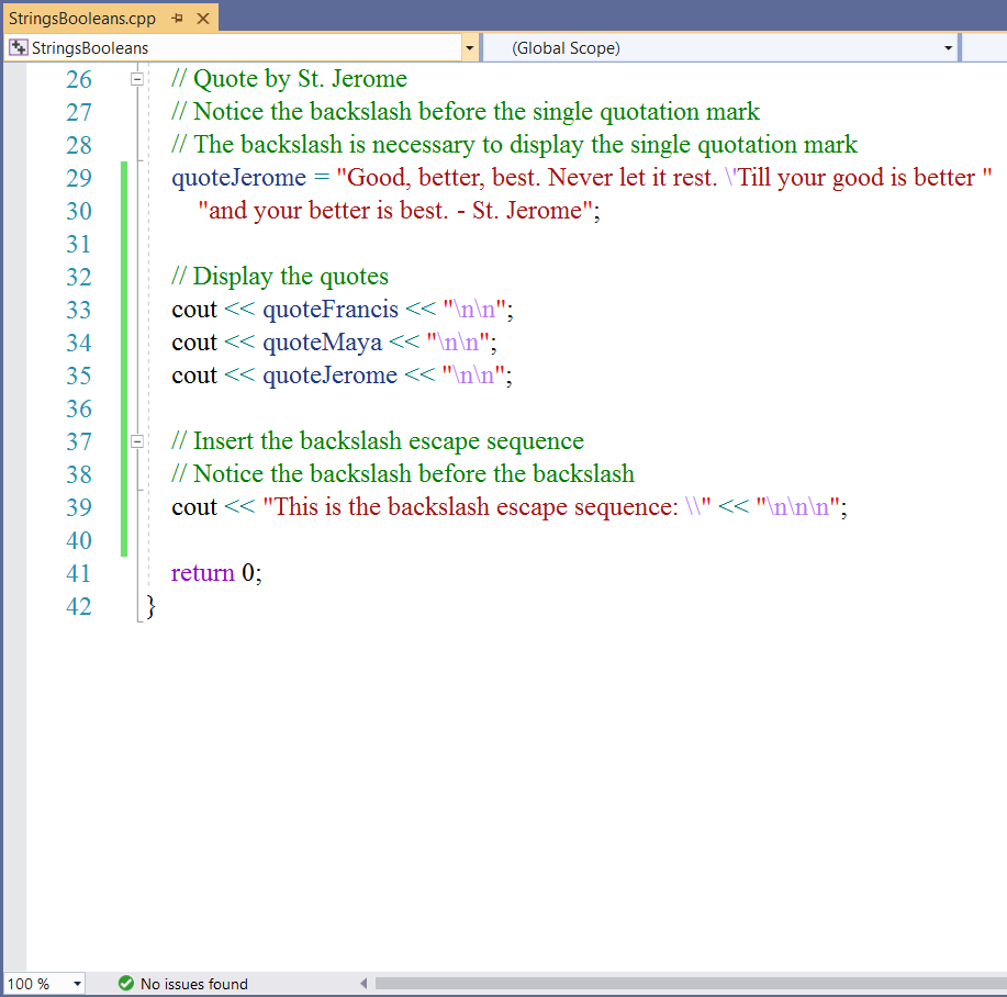 Strings : Backslash Escape Sequence 1-2