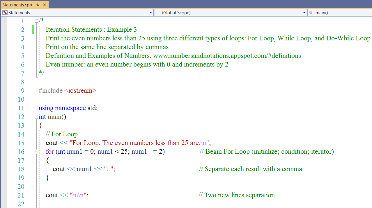 Iteration Statements 3-1