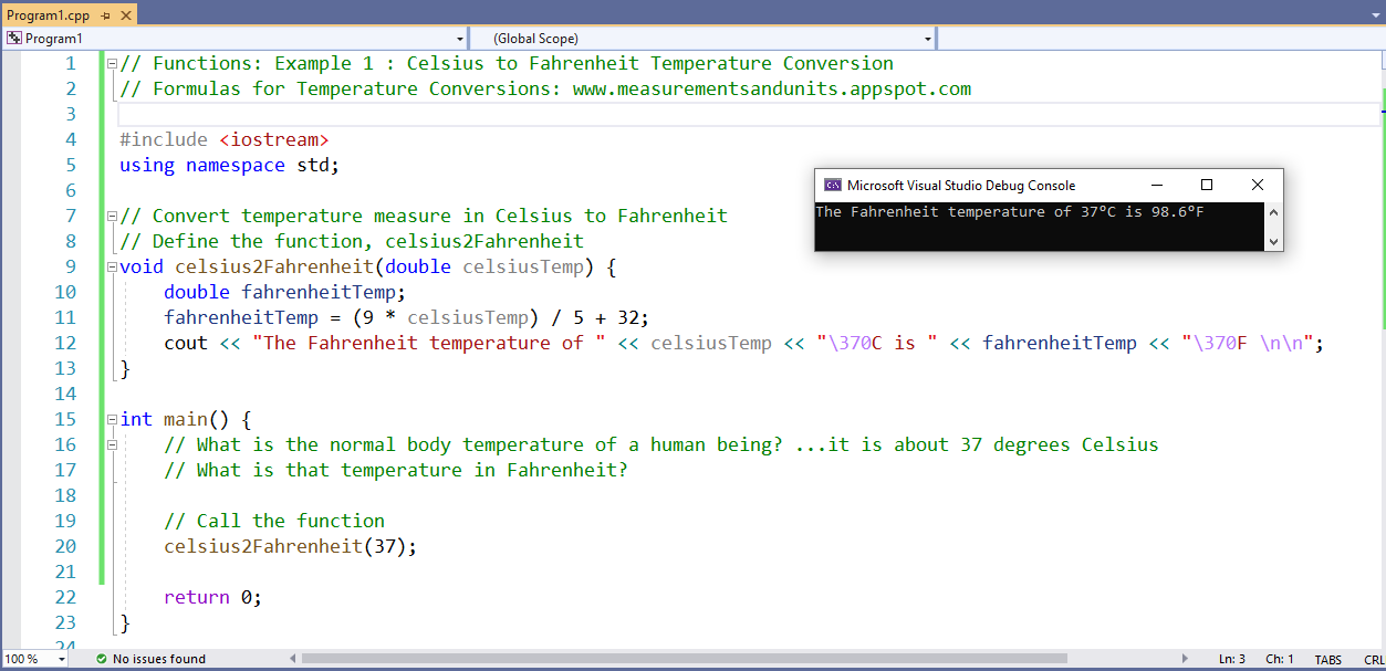 Functions - Example 1