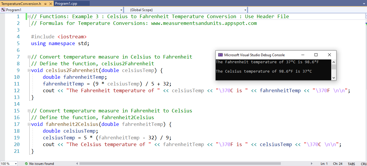 Functions - Example 3-1