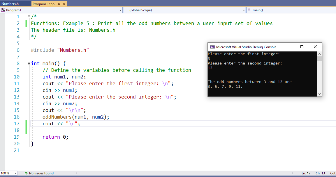 Functions - Example 5-2