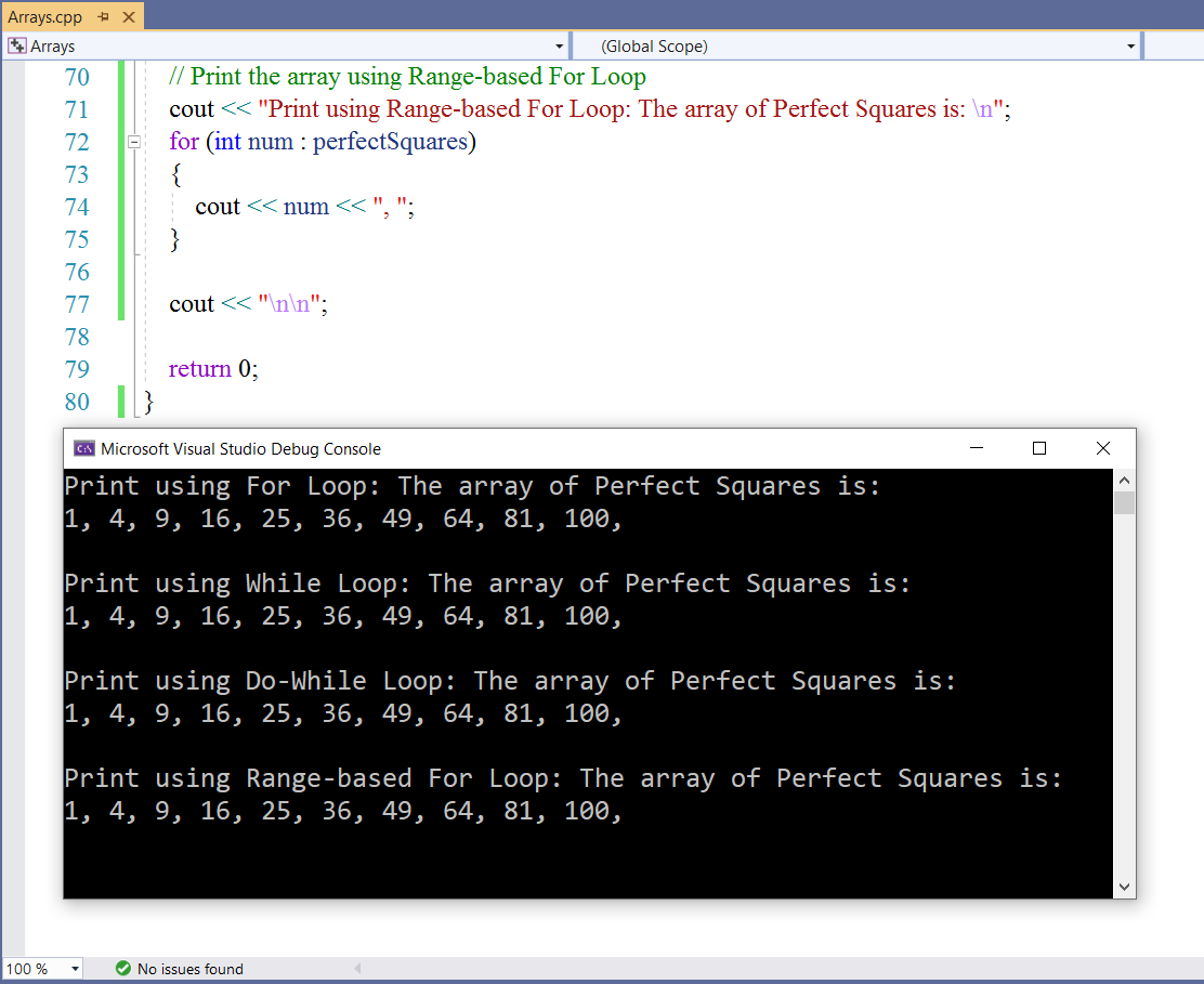 Arrays: 1-4