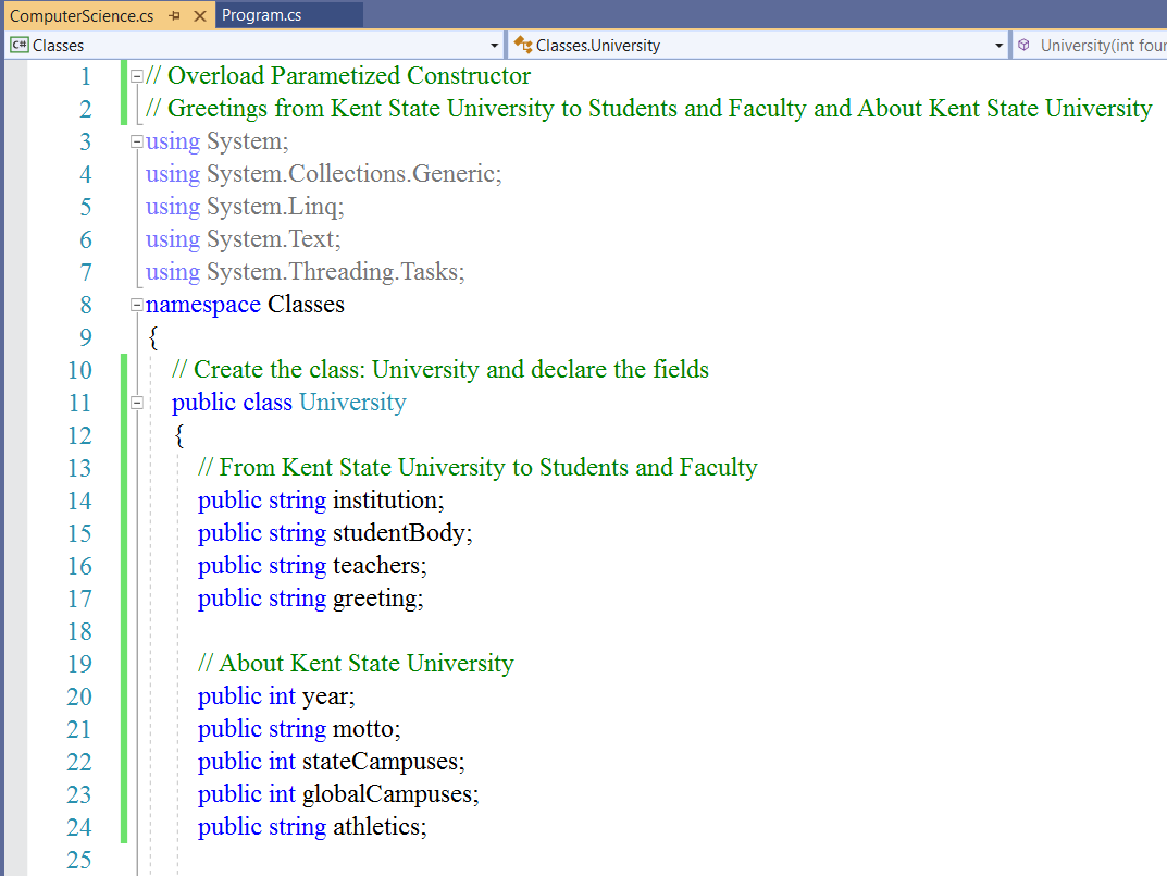 Overload Parametized Constructor: Example 1-1