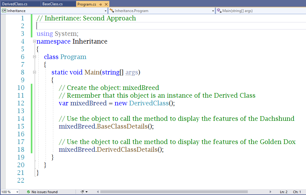 Inheritance: Second Approach 1-5