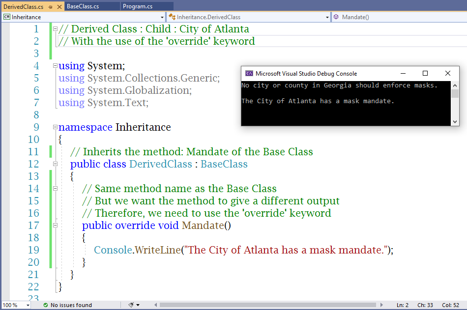 Virtual-Override keyword Example 1-2