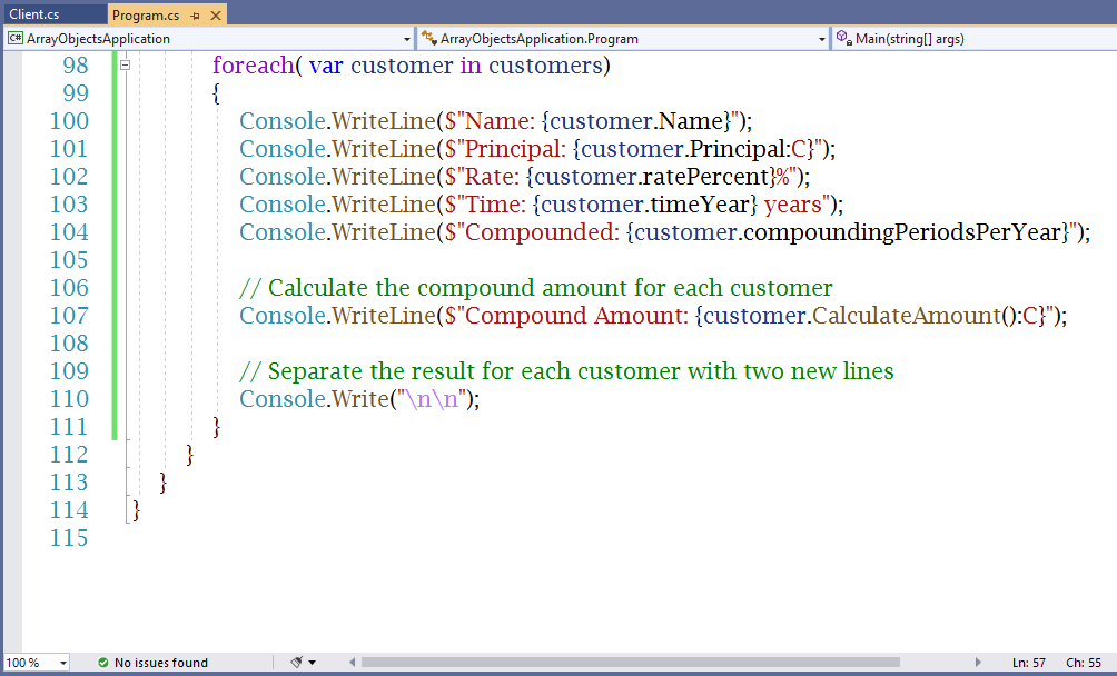 Array Objects Application  1-10