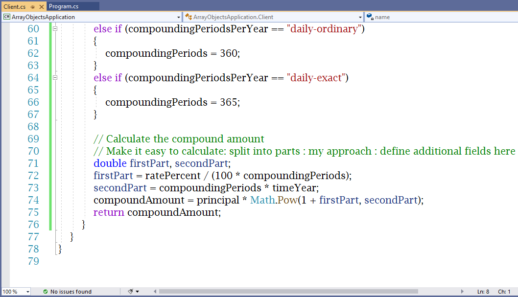 Array Objects Application  1-4