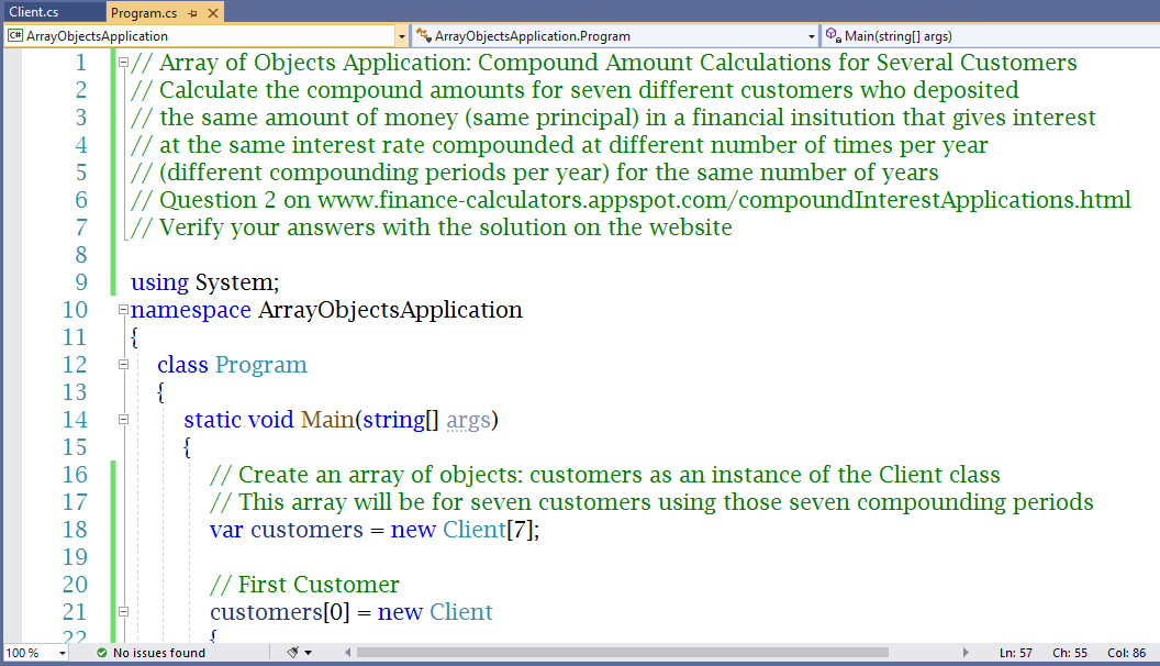 Array Objects Application  1-5