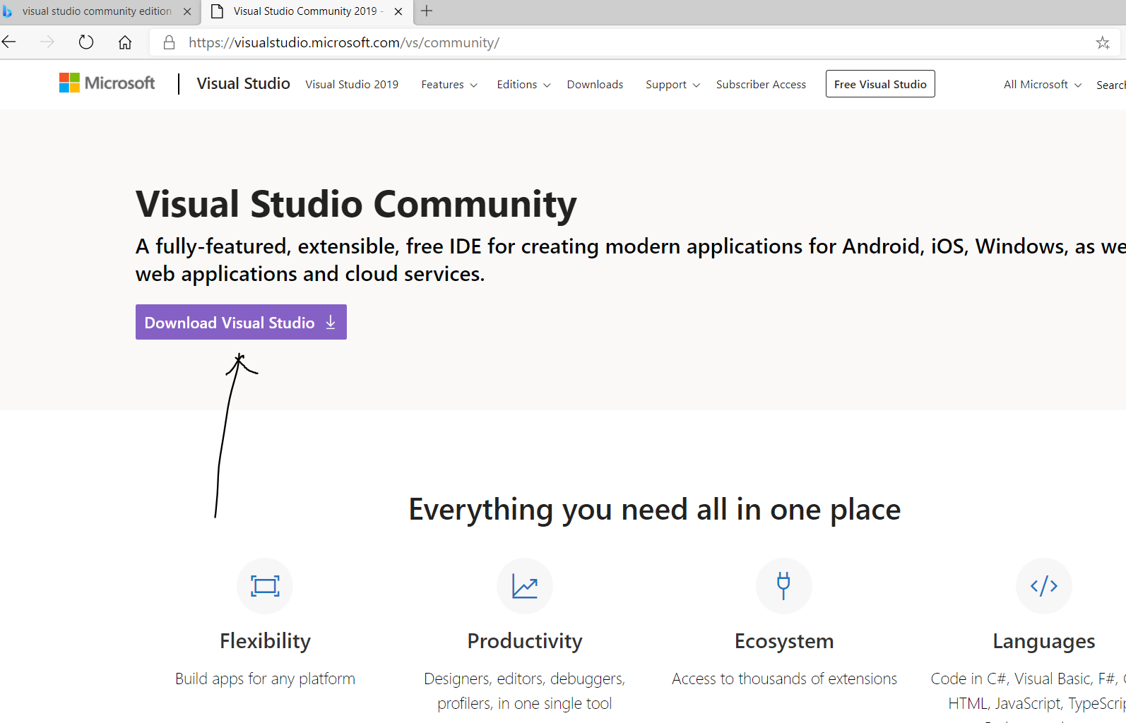 Download and Install Visual Studio IDE Step 3