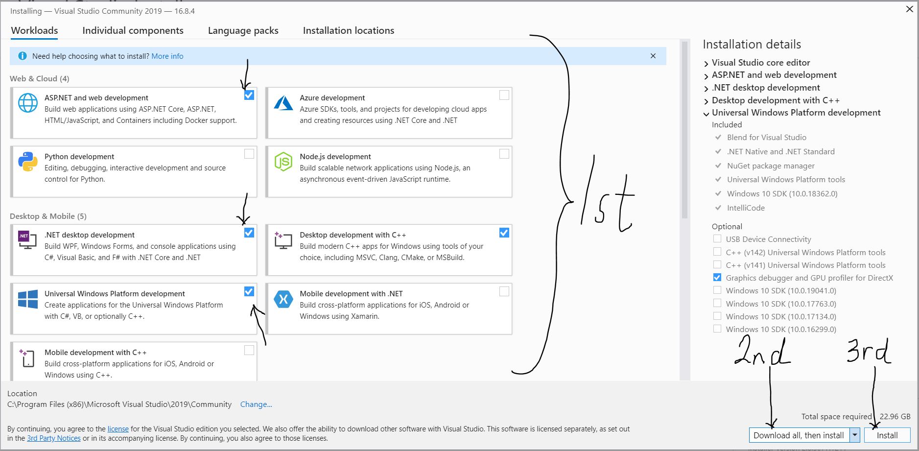 Download and Install Visual Studio IDE Step 6