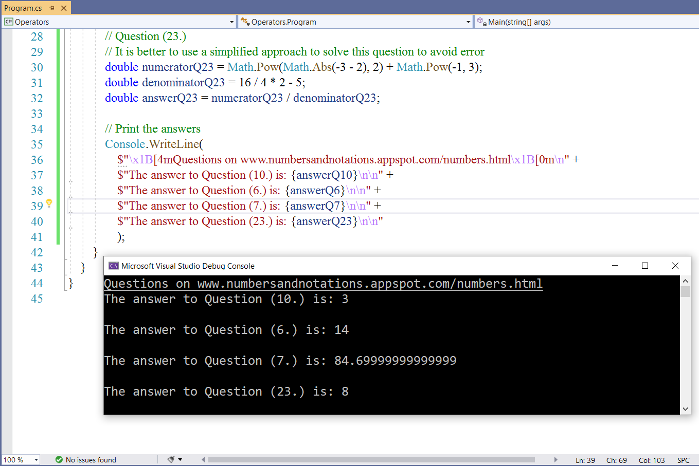 Arithmetic Calculations 2