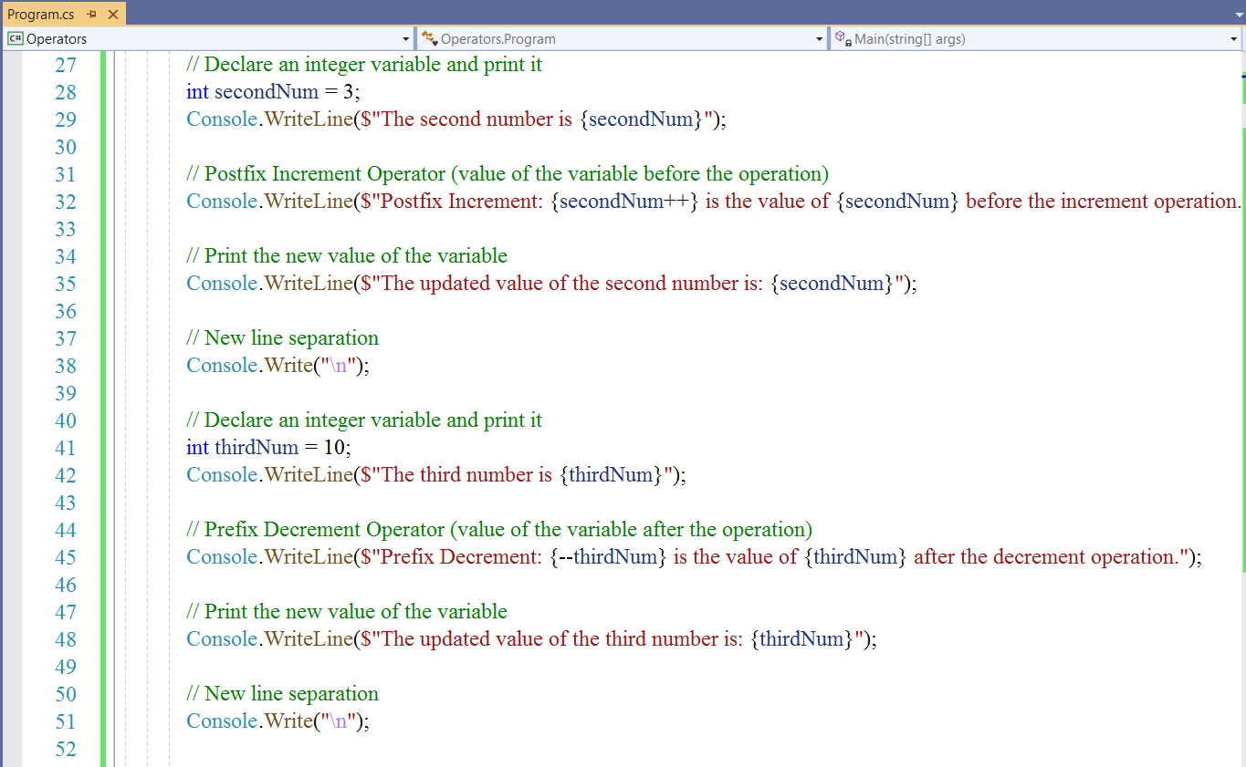 Unary Arithmetic Operators 2