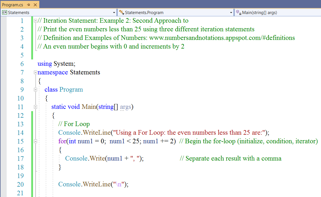 Iteration Statements 2-1