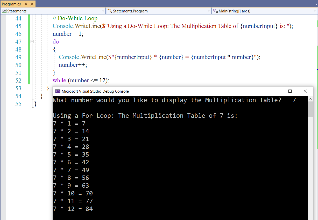 Iteration Statements 5-3