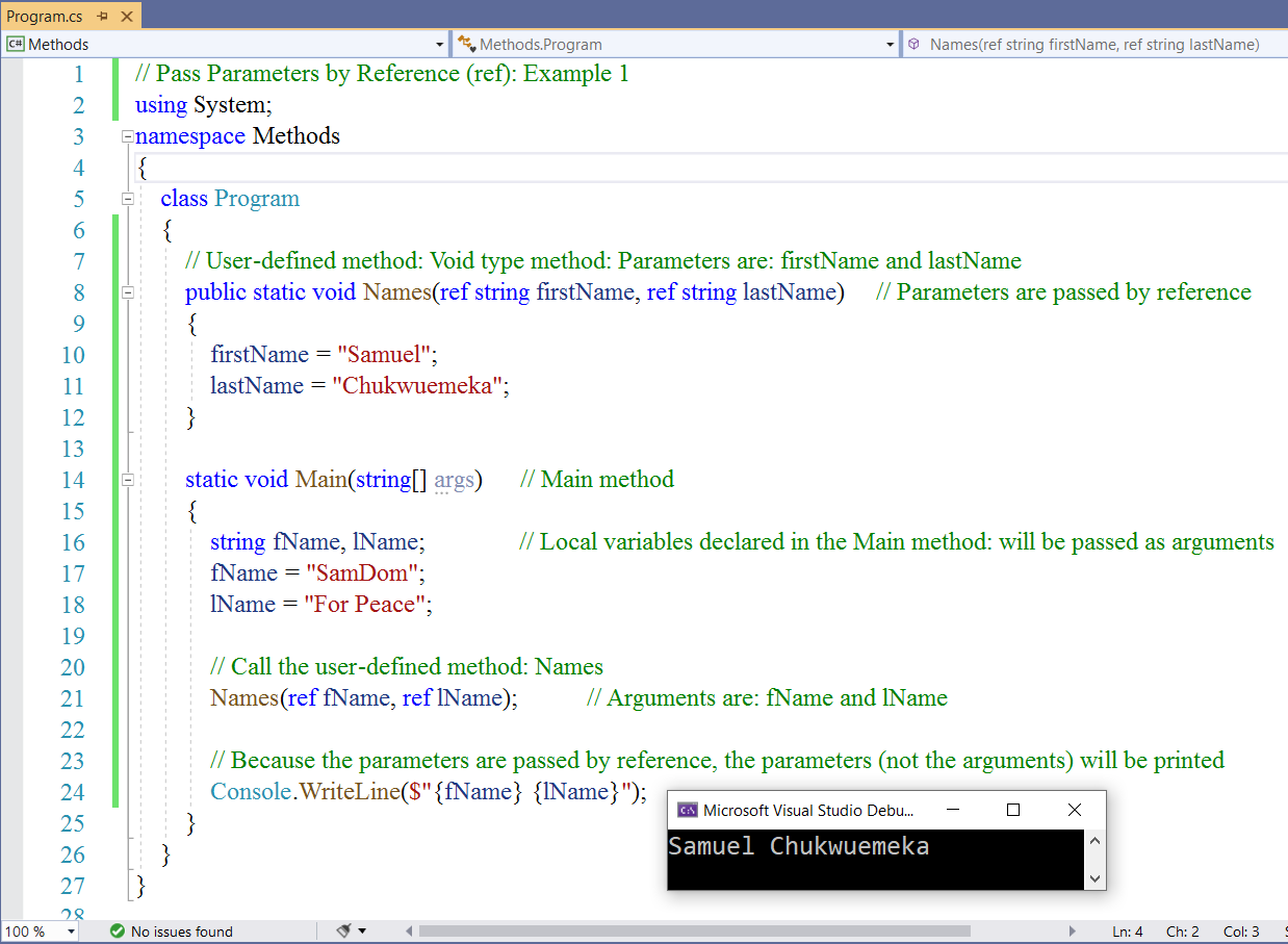 Pass Parameters by Reference 1