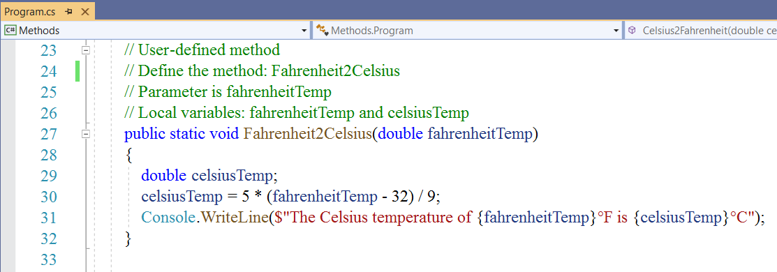 Void Type Methods 1-2